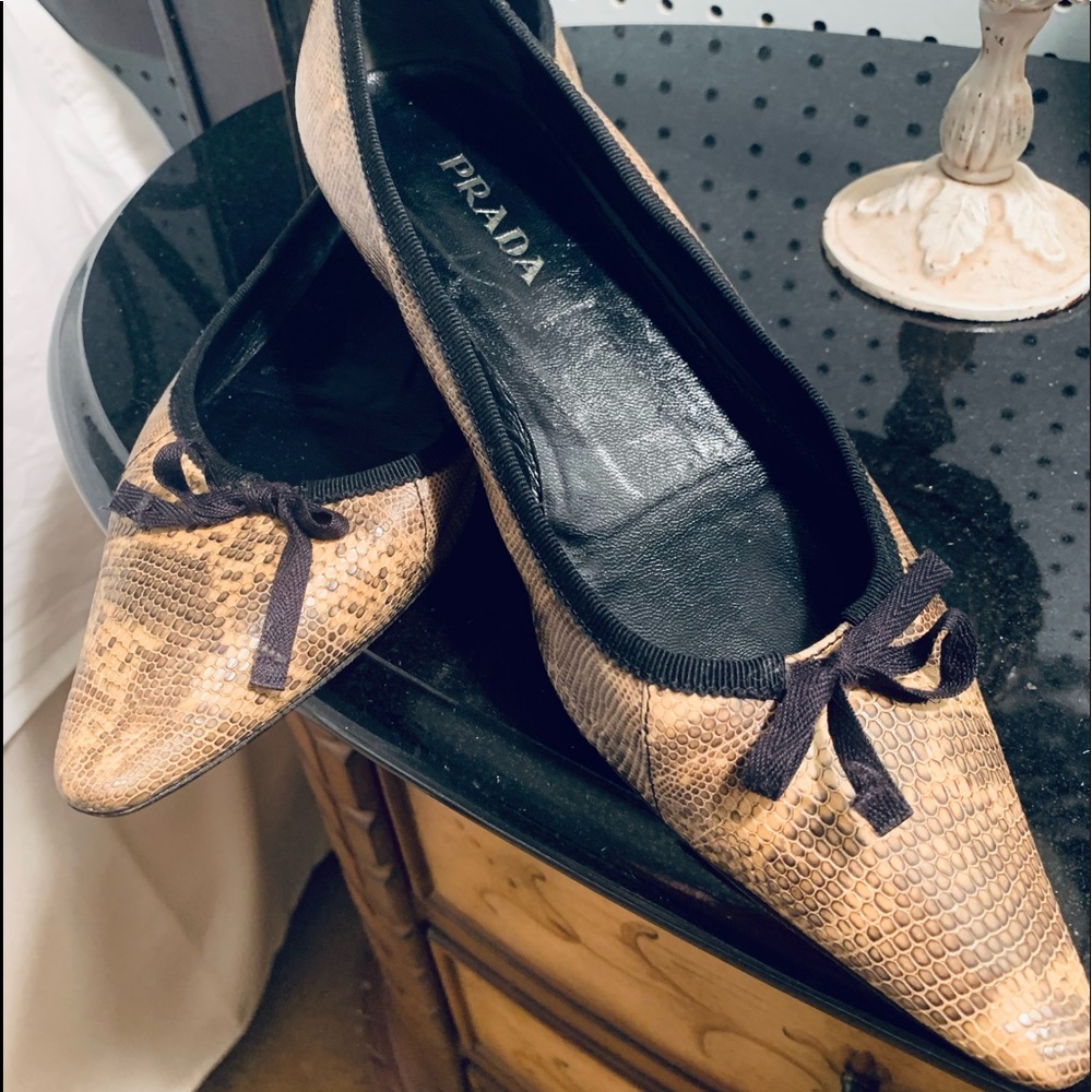 Prada gorgeous snake flat shoes